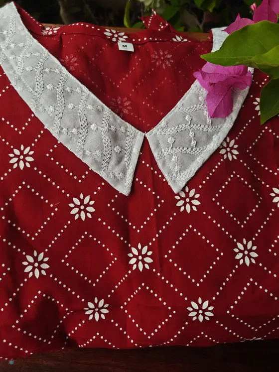 testing — Maroon frock nighty by Alankaara by Nisha