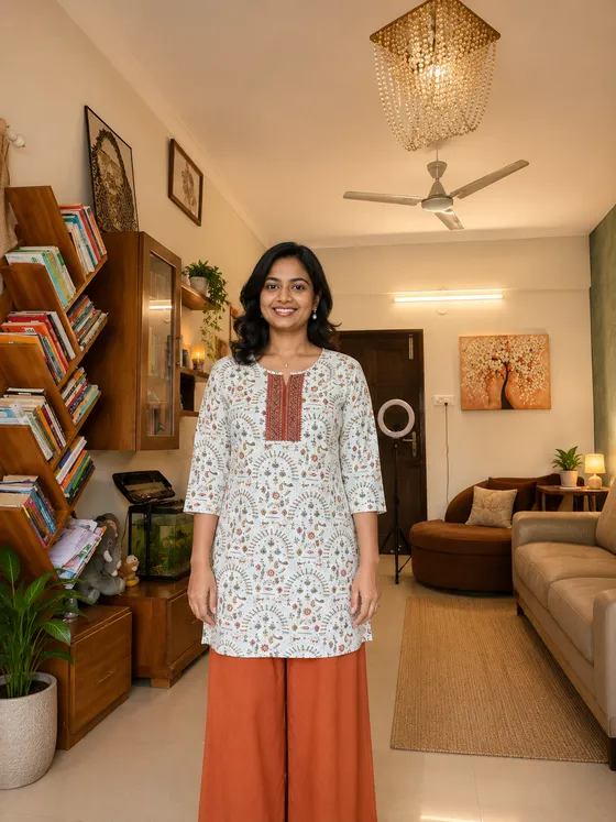 Short top Warli Tribal Print — Maroon short top by Alankaara by Nisha